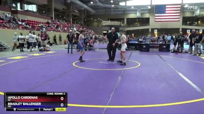 106 lbs Cons. Round 2 - Apollo Cardenas, NE vs Bradley Ballenger, MO