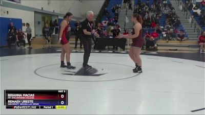 207 lbs Quarterfinal - Renaeh Ureste, University Nevada Las Vegas vs Brianna Macias, Mt. San Antonio College