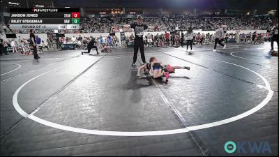 49 lbs Round Of 16 - Janson Jones, Standfast vs Riley Stegeman, Raw Wrestling Club