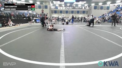 43 lbs Consi Of 4 - Tate Compton, Watonga Youth Wrestling vs Kasen Jones, Kingfisher YellowJackets