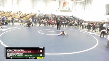 63 lbs Quarterfinal - Brooks Barber, Brockport Jr. Blue Devils Wrestling Club vs Jonny Feinberg, Honeoye Falls-Lima Wrestling Club