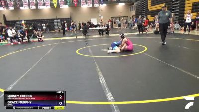 100 lbs Round 2 - Quincy Cooper, Ubasa Wrestling Academy vs Grace Murphy, Iowa