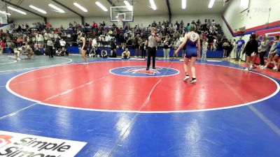 126 lbs Quarterfinal - Catherine Fackrell, Bixby HS Girls vs Baylin Maynard, Sand Springs JH (SS)