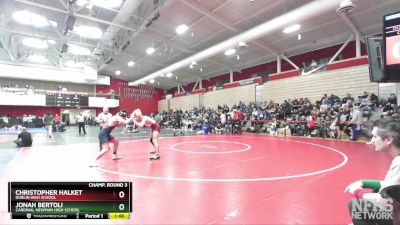 177 lbs Champ. Round 3 - Christopher Halket, Dublin High School vs Jonah Bertoli, Cardinal Newman High School