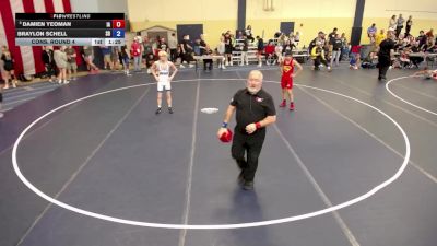 100 lbs Cons. Round 4 - Damien Yeoman, IA vs Braylon Schell, SD