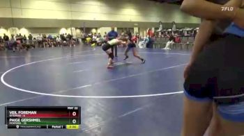 135 lbs Placement Matches (8 Team) - Veil Foreman, Wyoming vs Paige Gershmel, Montana