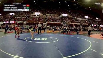 G - 130 lbs Cons. Round 2 - Nevaeh Spille, Conrad Girls vs Hannah Iverson, Custer/Hysham Girls