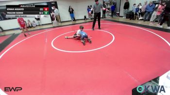 61 lbs 3rd Place - Jonah Aguayo, Grove Takedown Club vs Tracen Goins, G3 Grappling