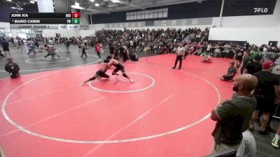 190 lbs Champ. Round 1 - Mario Carini, Poway Wrestling vs John Xia, Rowland High School