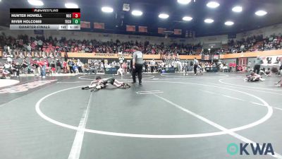 80 lbs Quarterfinal - Hunter Howell, Norman Grappling Club vs River Holcomb, Tecumseh Youth Wrestling