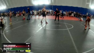 130 lbs Round 3 (3 Team) - Eli Phillips, Pursuit WC vs Isaac Goodman, Crossroads Wrestling