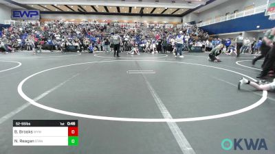 52-55 lbs Rr Rnd 2 - Beckem Brooks, Winfield Youth Wrestling Club vs Noel Reagan, Standfast OKC