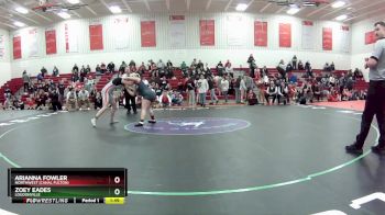 155 lbs 1st Place Match - Arianna Fowler, Northwest (Canal Fulton) vs Zoey Eades, Loudonville