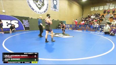 165 lbs Cons. Round 6 - Cruz Lazzaroni-Tamayo, Paso Robles vs Jason Quinonez, Tokay