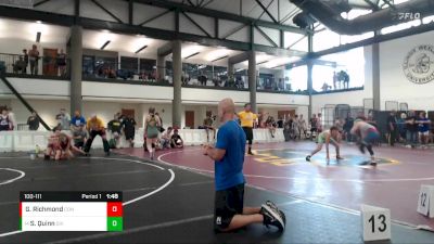 100-111 lbs Quarterfinal - Shane Quinn, Mundelein vs Gabriel Richmond, West Aurora High School