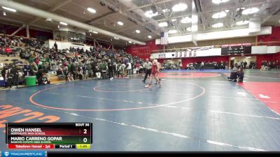 134 lbs Champ. Round 1 - Owen Hansel, Northgate High School vs Mario Carreno Gopar, Rancho Cotate High School