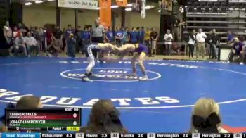 152 lbs Quarterfinal - Jonathan Renyer, Sabetha vs Tanner Sells, WaKeeney-Trego Community