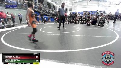 56 lbs Semis (4 Team) - Easton Allen, East Kansas Eagles Red vs Uriah Guebara, Kansas Mayhem