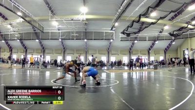 133 lbs Champ. Round 1 - Xavier Rodela, Unattached Westliberty vs Alex Greene Barrios, Case Western Reserve