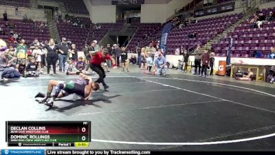 117 lbs Quarterfinal - Dominic Rollings, Wrecking Crew Wrestling Club vs Declan Collins, Bear Cave Wrestling Club