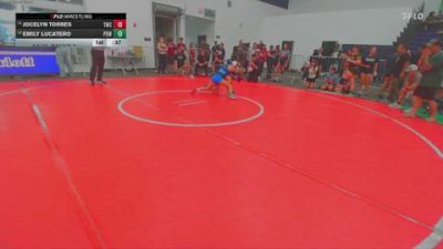 110 lbs Cons. Round 2 - Jocelyn Torres, Threshold Wrestling Club vs Emily Lucatero, Poway