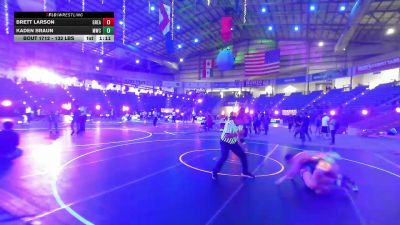 132 lbs Quarterfinal - Brett Larson, Great Plains Wrestling Academy vs Kaden Braun, Mwc