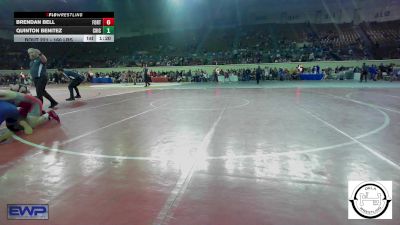 160 lbs Quarterfinal - Brendan Bell, Fort Gibson Youth Wrestling vs Quinton Benitez, Chickasha Wrestling