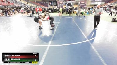 170 lbs Cons. Round 4 - Makayla Vasser, Nebraska vs Diesel Janovich, Nebraska