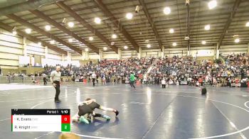 75 lbs Semifinal - Kreedyn Evans, Cougars Wrestling Club vs River Knight, Wasatch Wrestling Club