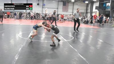 52 lbs Round 3 - 12:00pm Friday - Lincoln Rich, Team Michigan vs Blaine Page, Untouchables