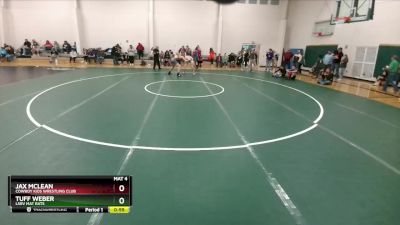 160 lbs Semifinal - Jax McLean, Cowboy Kids Wrestling Club vs Tuff Weber, LSRV Mat Rats