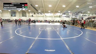 96 lbs Quarterfinal - Thomas Duffy, Holliston vs Brayden Davagian, Killingly
