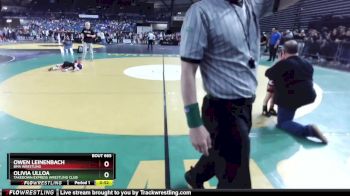 48-49 lbs 1st Place Match - Olivia Ulloa, Takedown Express Wrestling Club vs Owen Leinenbach, BMA Wrestling