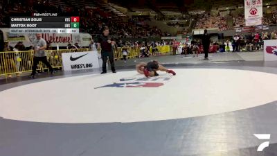 Intermediate Boys - 105 lbs Cons. Round 3 - Christian Solis, Origin Training Center vs Mattox Root, Legacy Wrestling Center