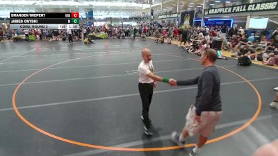 144 lbs Cons. Round 2 - James Onyski, Unattached vs Branden Wiepert, Unattached