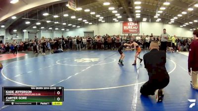 49 lbs Cons. Round 2 - Kade Jefferson, Powhatan Youth Wrestling Club vs Carter Gore, Red Lion