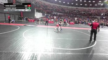 118 lbs Champ. Round 2 - Cora Bighley, Victory School Of Wrestling vs Aubrey Ducat, Kewaunee