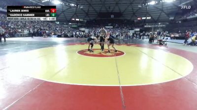 Girls 1B/2B/1A 135 Quarterfinal - Lauren Jenks, Royal (Girls) vs Kadence Hammer, Liberty Bell (Girls)
