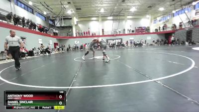 149 lbs Cons. Round 3 - Daniel Sinclair, Millersville vs Anthony Wood, West Liberty