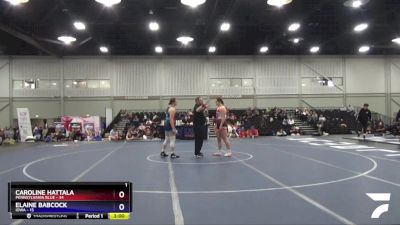 200 lbs Round 3 (8 Team) - Caroline Hattala, Pennsylvania Blue vs Elaine Babcock, Iowa