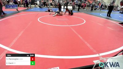 76 lbs Quarterfinal - Logan Cosby, Skiatook Youth Wrestling vs Hudson Smith, Salina Wrestling Club