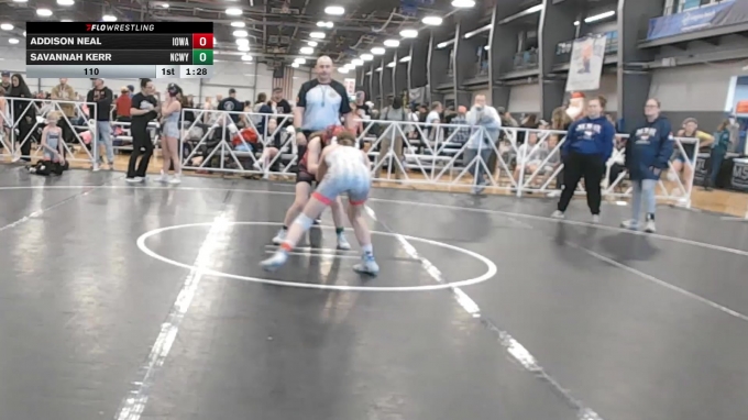 110 lbs Round 2 (10:45 Saturday) - Addison Neal, Iowa vs Savannah Kerr ...