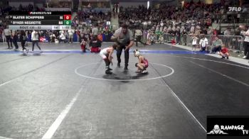 52 lbs Champ. Round 1 - Ryker Negrette, Maize vs Slater Schippers, Hoxie Kids