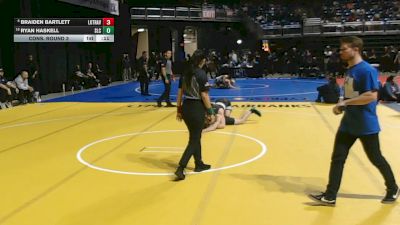 6A 132 lbs Cons. Round 3 - Ryan Haskell, Southlake Carroll vs Braiden Bartlett, Austin Lake Travis