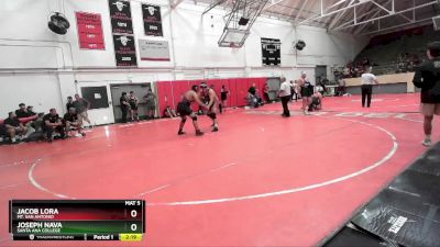 285 lbs Quarterfinal - Jacob Lora, Mt. San Antonio vs Joseph Nava, Santa Ana College