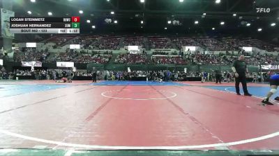123 lbs Champ. Round 3 - Logan Steinmetz, Lockwood Wrestling Club vs Joshuah Hernandez, CODY WRESTLING CLUB
