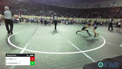 58 lbs Consi Of 8 #1 - Kason Tabor, Berryhill Wrestling Club vs Caleb Cleveland, Heat