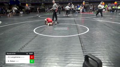 85 lbs Round Of 64 - Dawson Langeheine, Bermudians Springs vs Grayson Rakar, Central Cambria