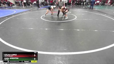 120 lbs Cons. Round 4 - Kara Wheaton, Leland vs Citlali Lopez, Scotts Valley