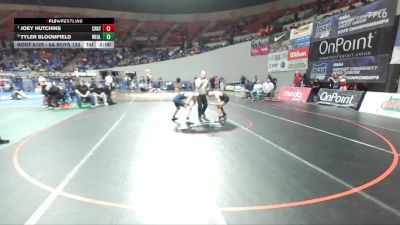 5A Boys 132 lbs Quarterfinal - Joey Hutchins, Crater Boys vs Tyler Bloomfield, West Albany Boys